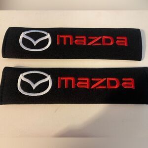 Mazda car seat belt covers set of 2 Black NWT
